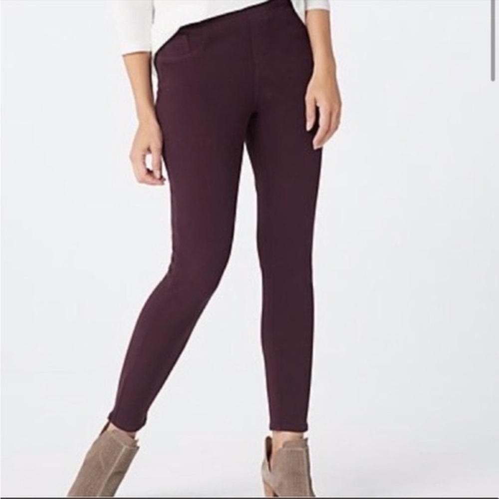 SPANX Jeanish Maroon Pants